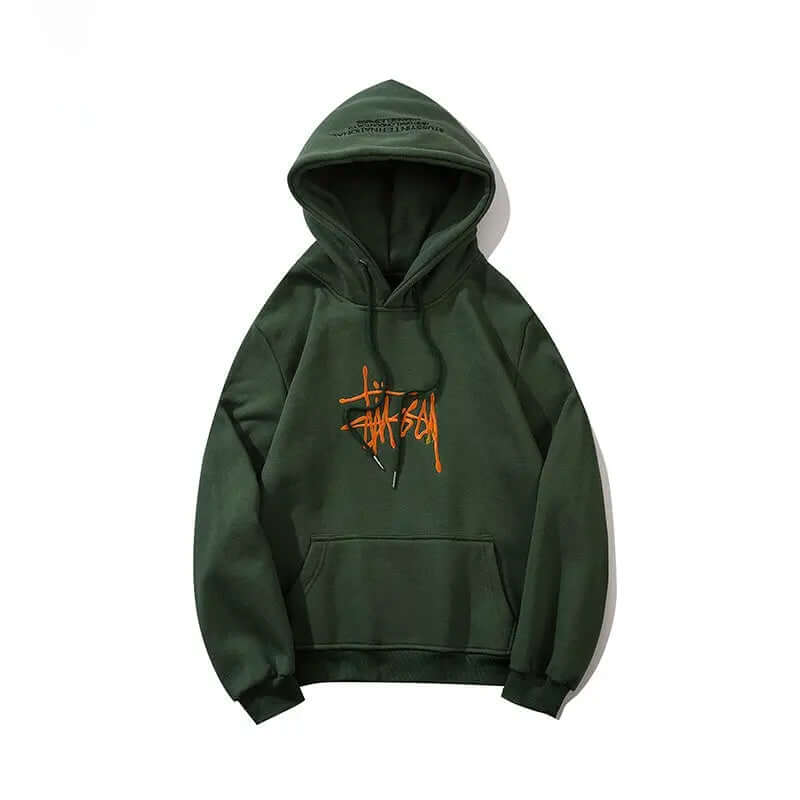 Sweat � capuche brod� doubl� polaire pour hommes et femmes Qo kolu