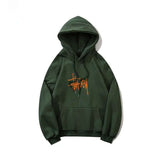 Sweat � capuche brod� doubl� polaire pour hommes et femmes Qo kolu