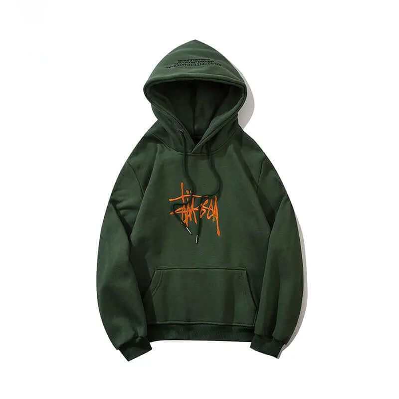 Sweat � capuche brod� doubl� polaire pour hommes et femmes Qo kolu