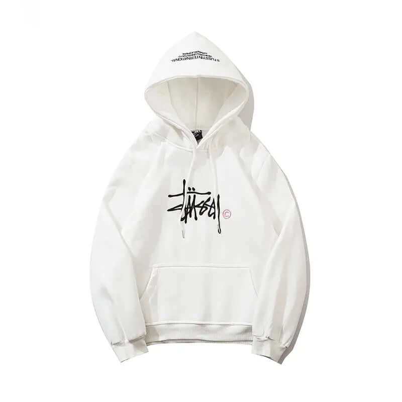 Sweat � capuche brod� doubl� polaire pour hommes et femmes Qo kolu