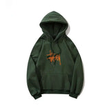 Sweat � capuche brod� doubl� polaire pour hommes et femmes Qo kolu